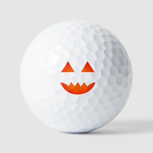 Halloween Orange Pumpkin Golfball (Vorderseite)