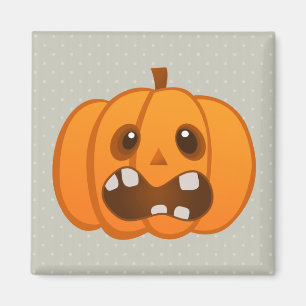 Halloween Orange Pumpkin Jack-o'-Laterne Magnet