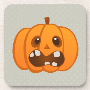 Halloween Orange Pumpkin Jack-o'-Laterne Untersetzer