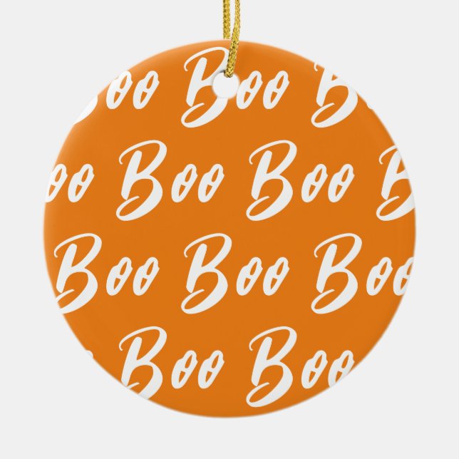 Halloween-Orange-Schriftzeichen Keramik Ornament (Vorne)