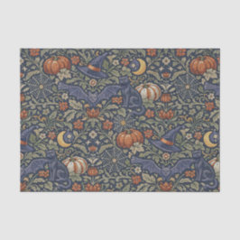 Halloween Orange Schwarze Katzen Fledermäuse Seidenpapier