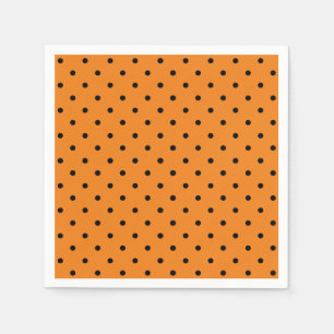 Halloween orange & schwarze Punkte süßes Papier Serviette