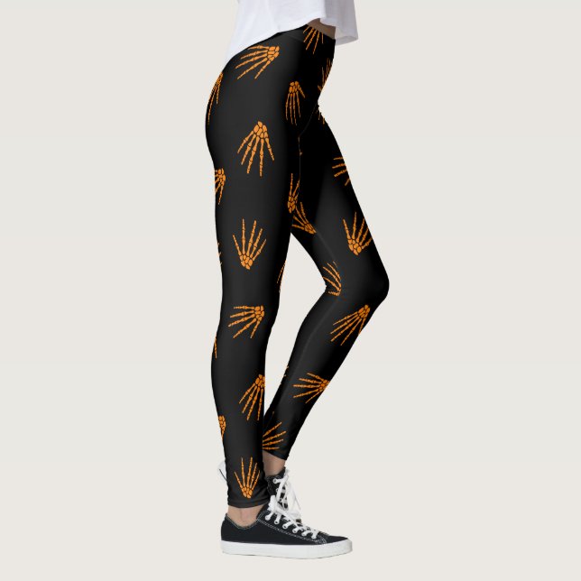 Halloween Orange Skeleton Popular Elegante Leggings (Rechts)
