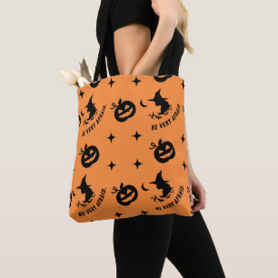 Halloween Orange Spooky Pumpkin Hexe Tasche