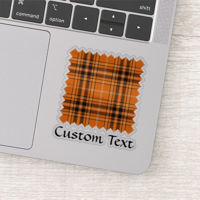 Halloween Orange Tartan Aufkleber (Detail)