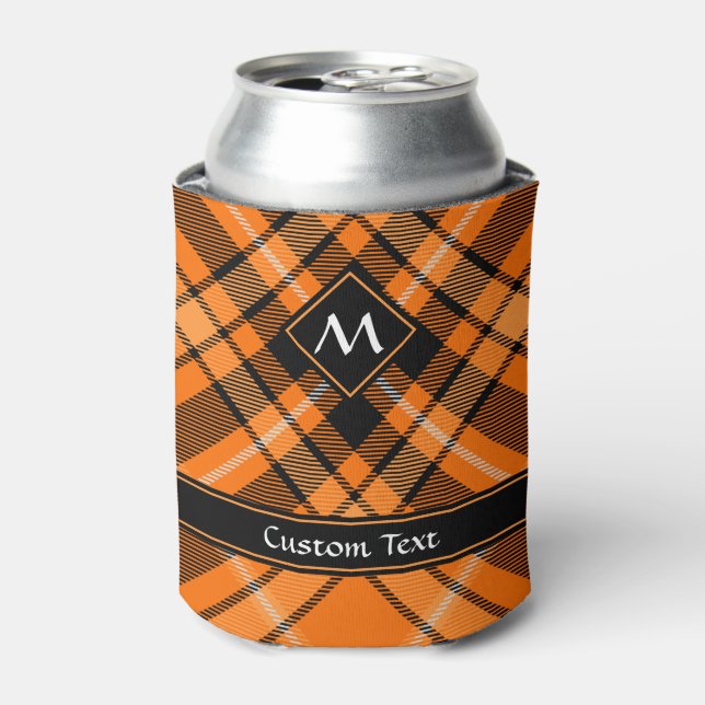 Halloween Orange Tartan Dosenkühler (Kanne Vorderseite)