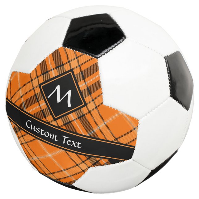 Halloween Orange Tartan Fußball (Dreiviertel)