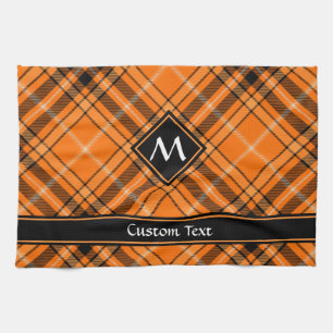 Halloween Orange Tartan Geschirrtuch