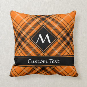 Halloween Orange Tartan Kissen