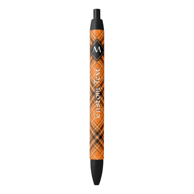 Halloween Orange Tartan Kugelschreiber (Vorderseite Vertikal)