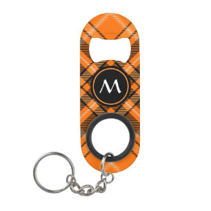 Halloween Orange Tartan Mini Flaschenöffner