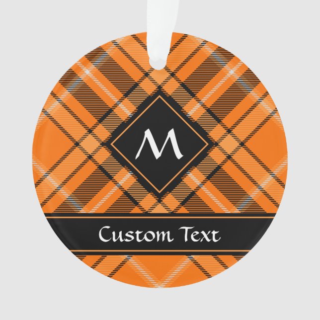 Halloween Orange Tartan Ornament (Vorderseite)