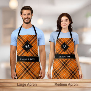 Halloween Orange Tartan Schürze