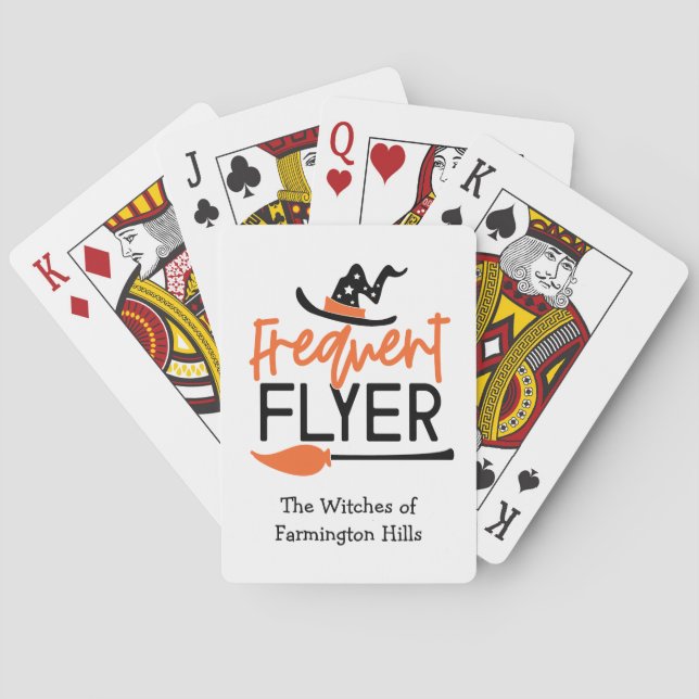Halloween Orange und Black Funny Playing Cards Spielkarten (Rückseite)