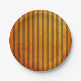 Halloween-Orange- und Black Stripes-Papier-Teller Pappteller