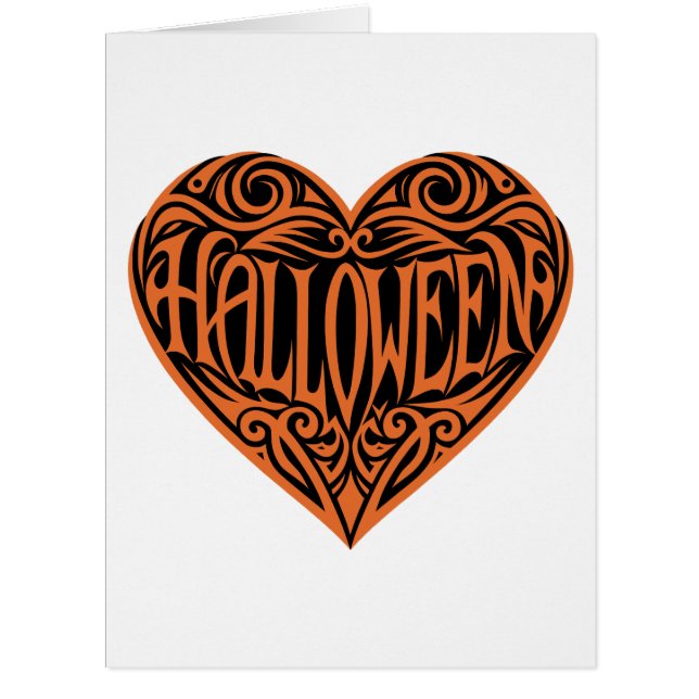 Halloween, Orangenherz, Feiertag (Vorderseite)
