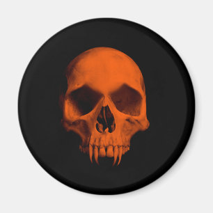 Halloween-Orangenschädel Magnet