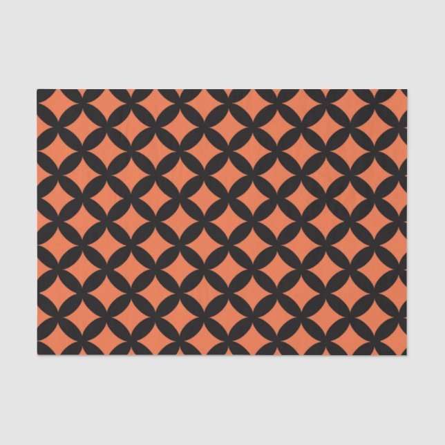 Halloween-Orangentaschentuch Seidenpapier (Vorderseite)