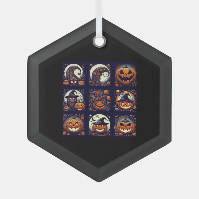 Halloween Ornament Aus Glas (Vorderseite)