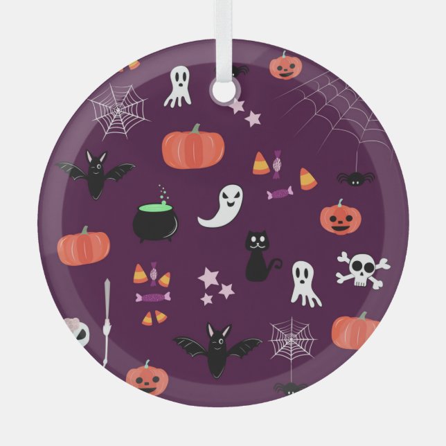 Halloween Ornament Aus Glas (Vorderseite)