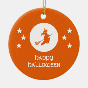Halloween-Ornament, Orange Keramik Ornament