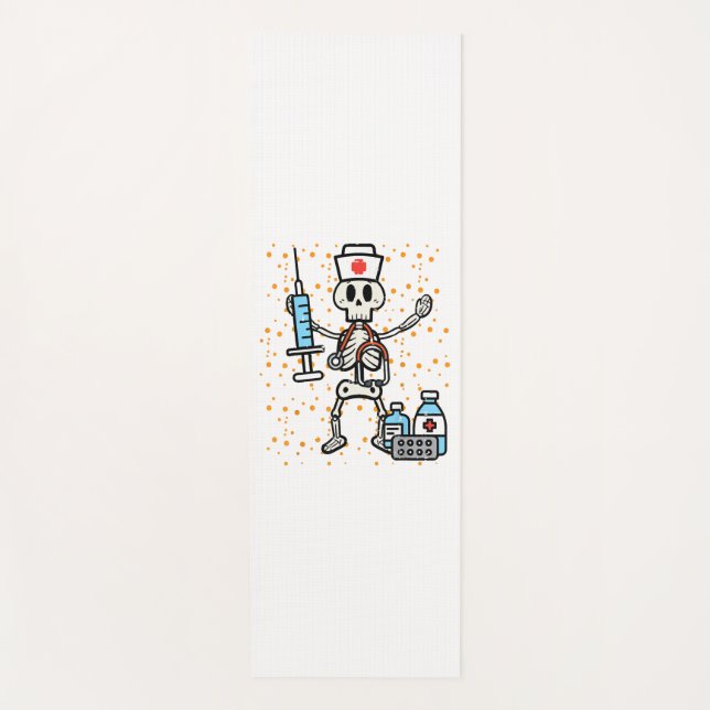 Halloween Orthopädie Krankenschwester Skeleton Scr Yogamatte (Vorderseite)