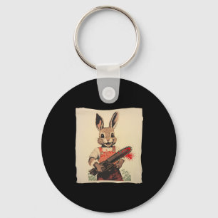 Halloween Osterhase Niedlicher und spöttischer Hor Schlüsselanhänger
