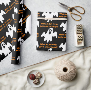 Halloween Out of Candy Funny Ghost Geschenkpapier