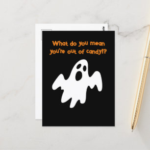 Halloween Out of Candy Funny Ghost Postkarte