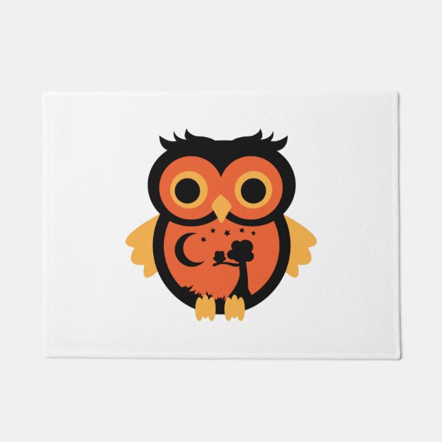 Halloween Owl Fußmatte (Vorderseite)