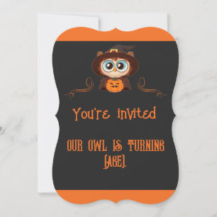 Halloween/Owl/Hexe/Pumpkin/Fall-Flachnotizkarte Mitteilungskarte