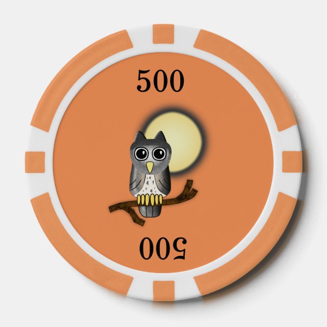Halloween Owl Pokerchips (Vorderseite)