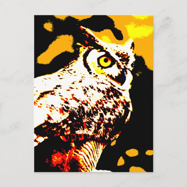 Hallowe'en Owl Postkarte (Vorderseite)