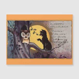 Halloween Owl und Cat Magnet