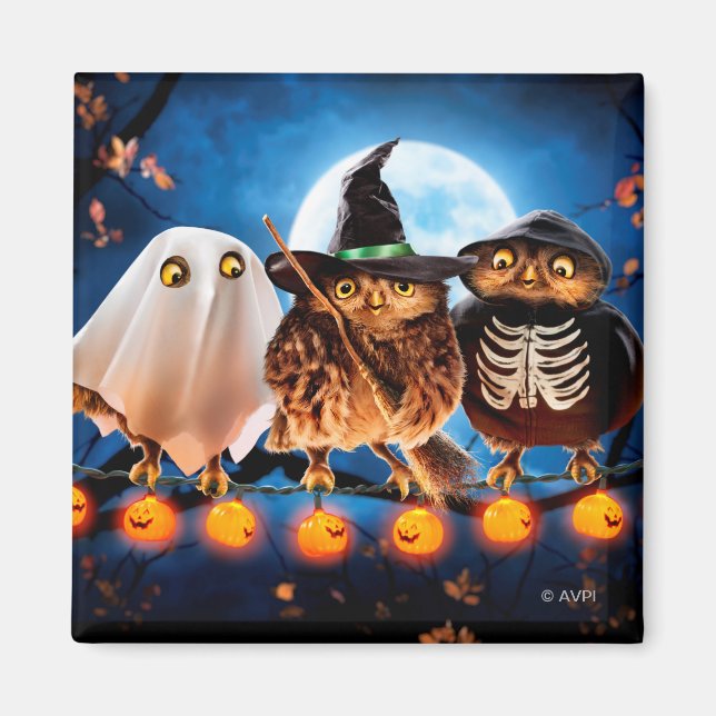 Halloween Owls Magnet (Vorne)