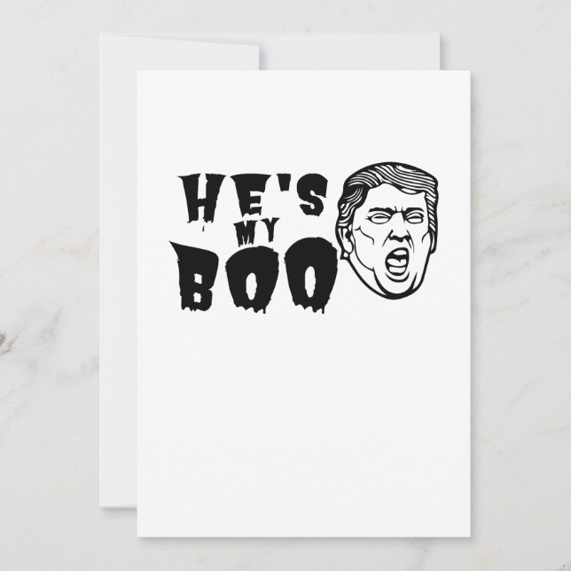 Halloween Paare Funny'sEr ist mein Boo-Geist Karte (Vorderseite)