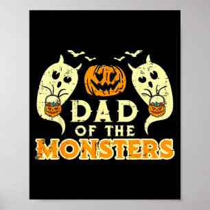 Halloween Papa der Monster Lustiges Familienkostüm Poster