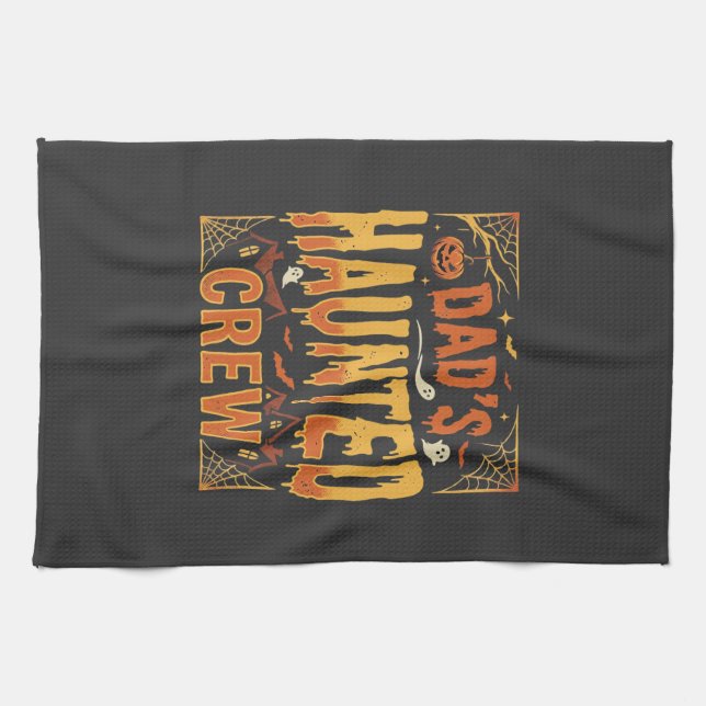 Halloween Papa Geister-Crew Geschirrtuch (Horizontal)