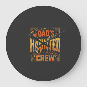 Halloween Papa Geister Crew Große Wanduhr