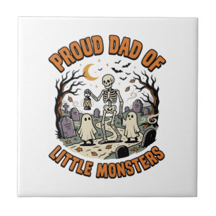 Halloween Papa Kleine Monster Nacht Fliese