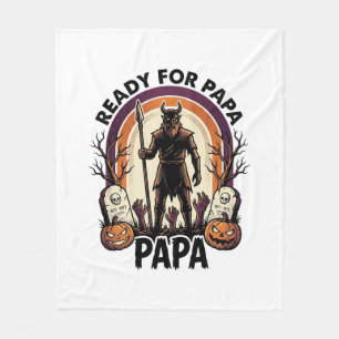 Halloween Papa-Shirt Vintage-Friedhof-Sonnenunterg Fleecedecke
