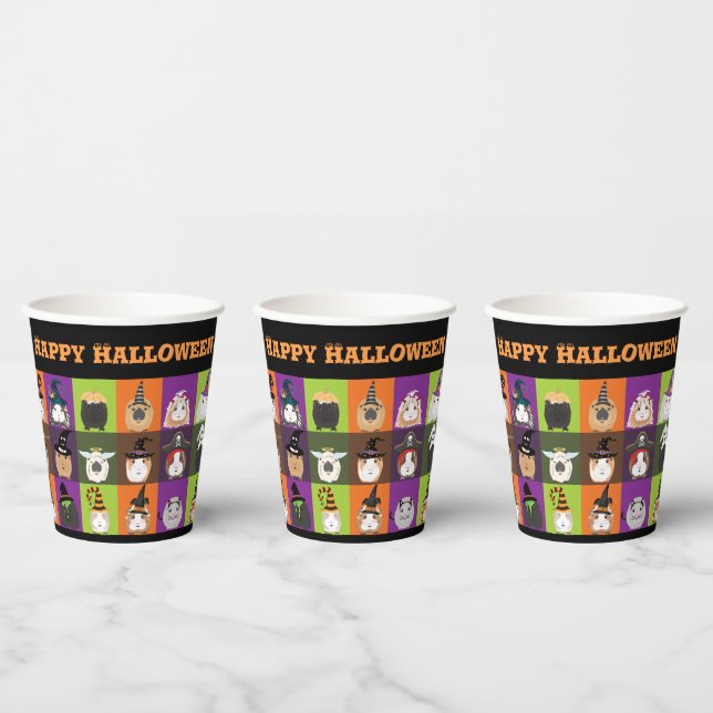 Halloween Paper Cups Guinea Schweine Pappbecher (Multi)