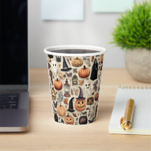 Halloween Paper Cups mit undurchsichtigem Design