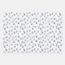 Halloween Paper - Gespenster und Spinnennetz Geschenkpapier Set