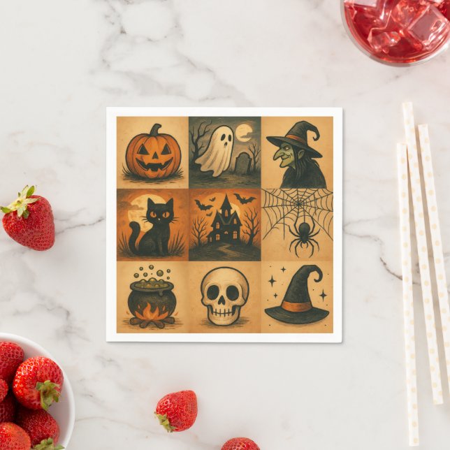 Halloween paper napkin serviette (Beispiel)