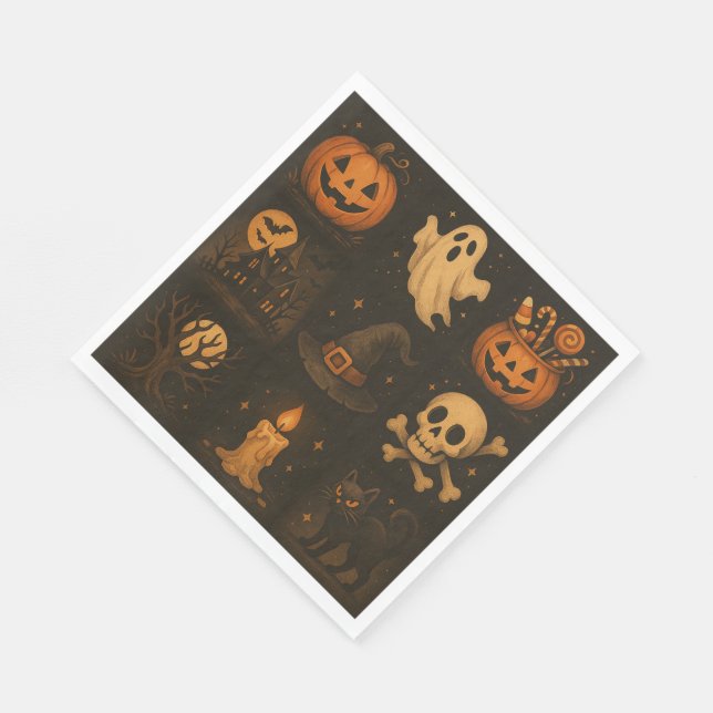 Halloween Paper Napkin Serviette (Ecke)