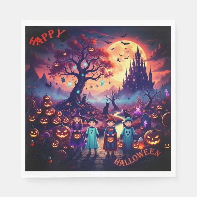 Halloween Paper Napkin Serviette (Vorderseite)