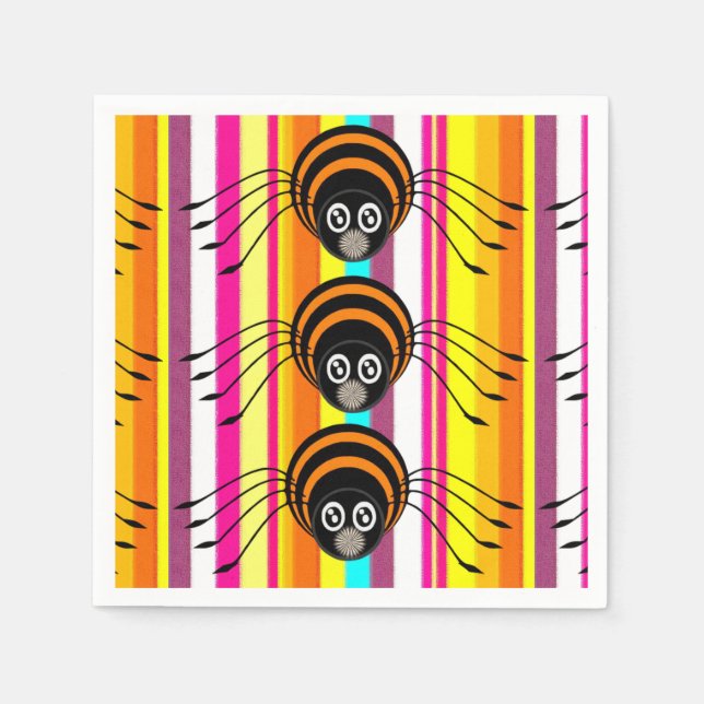 Halloween Paper Napkins, Spider Serviette (Vorderseite)