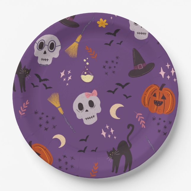 Halloween Paper Teller - Skulls, Pumpkins und Blac (Vorderseite)