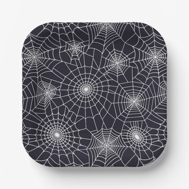 Halloween Paper Tellers-Spider Webs Pappteller (Vorderseite)